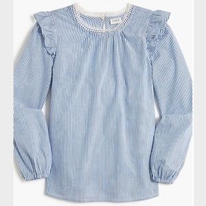 JCREW FACTORY Ruffle Shoulder Top